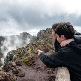 Da Sorrento: Tour guidato di Pompei e del Vesuvio con pranzo