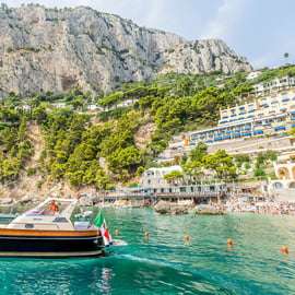 Tour in barca a Capri da Sorrento con tempo libero