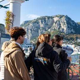 Da Napoli: Tour guidato di Capri con biglietti del traghetto e minibus